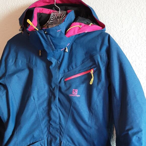 Salomon Women's AdvanceSkin Dry Insulated Hooded Snowboard Ski Parka Coat XS - Picture 4 of 12